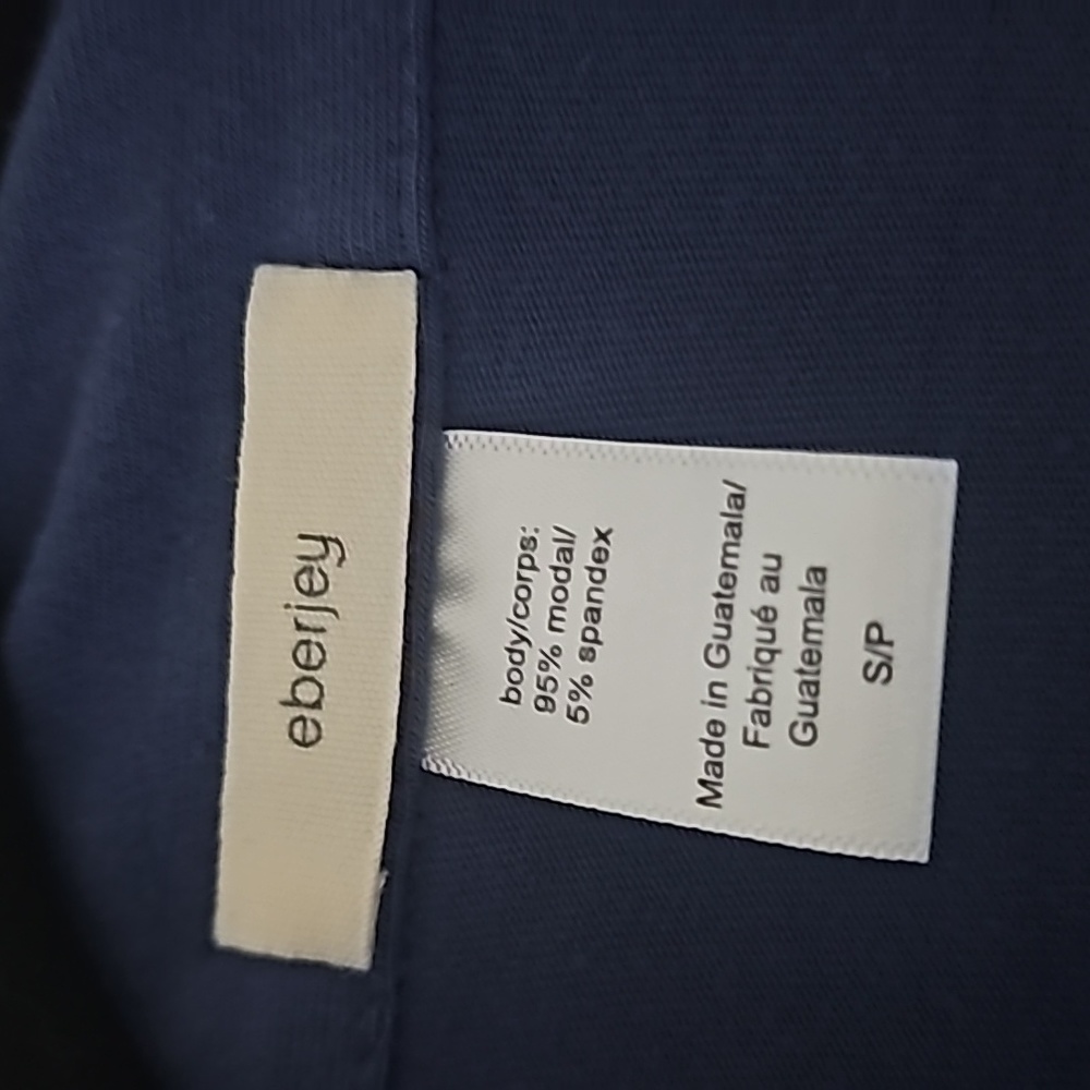 Eberjey blue with white striped pajama top - Picture 3 of 3
